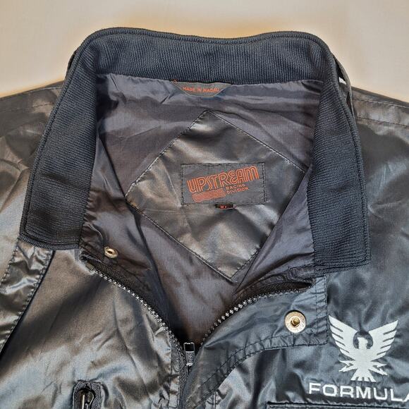 Vintage 80s Upstream Racing Division XL "Formula Boat Logo" Jacket Adult Black - Picture 8 of 16